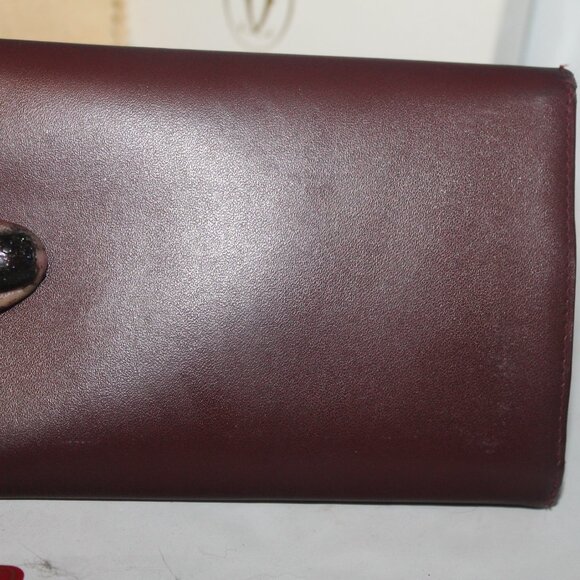 $940 Lk New Cartier Kiss Lock Wallet w Note Pad Box Auth Card Felt Protector - Picture 6 of 13